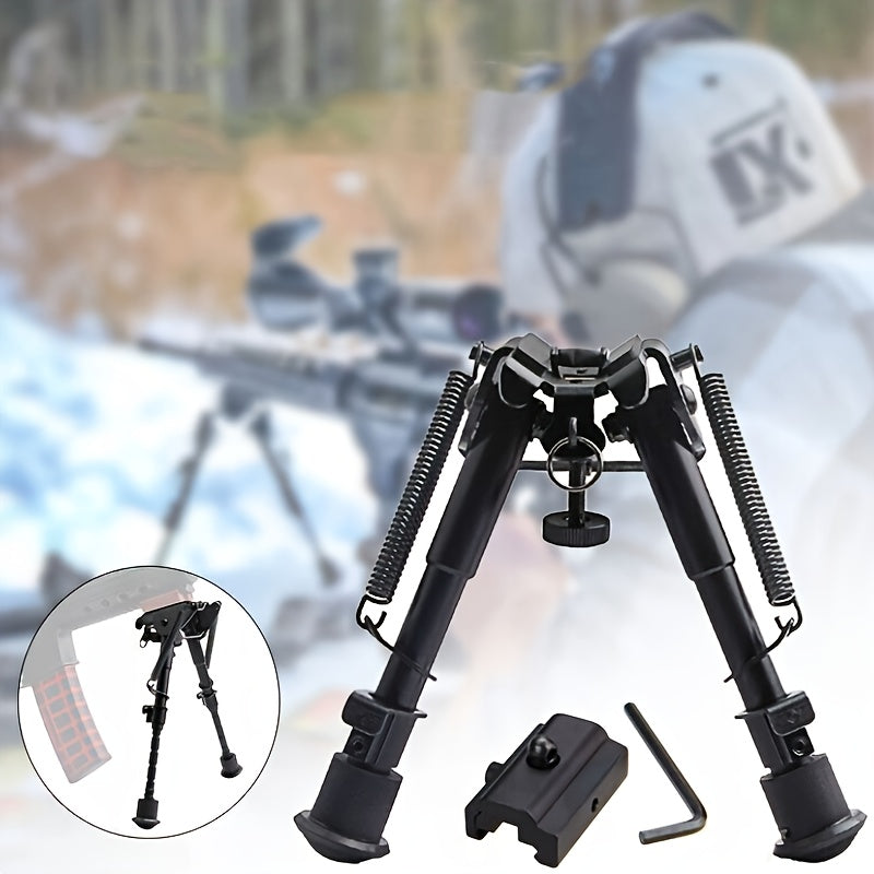 Aluminum Alloy Tactical Rifle Bipod – Adjustable 6-9 Inch Spring Return Legs, M-LOK Compatible, Collapsible Shooting Support for Hunting
