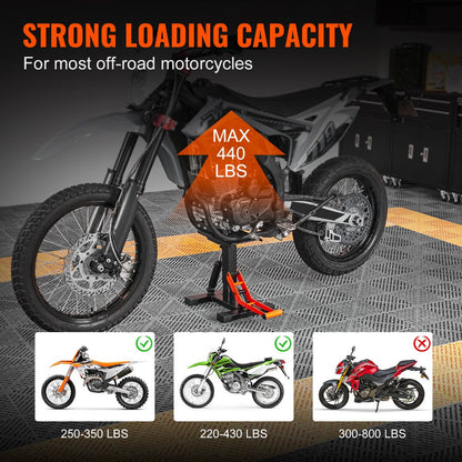 Hydraulic Motorcycle Lift Table 440 LBS Capacity Adjustable Height Repair Stand for Dirt Bike Pit Bike ATV