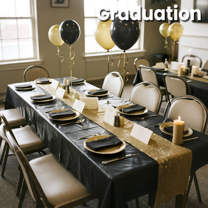 Disposable Plastic Tablecloths 18/36 Pack 54x108 Inch – Leakproof Sturdy White Table Cover for Party Picnic Wedding Birthday Banquet Outdoor