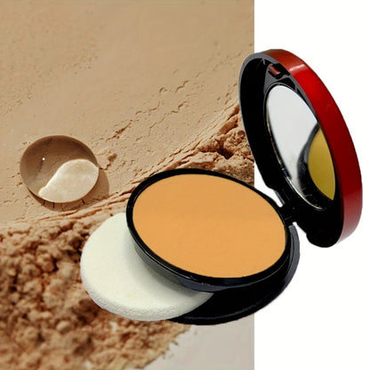 Pressed Powder Foundation Contour Matte Ful1l Coverage Oil Control Waterproof, 6 Shades Light to Dark