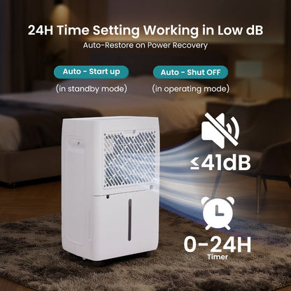 Dehumidifier for Basement 50 Pint 5500 Sq Ft with Drain Hose, Portable Home Dehumidifier for Large Room Bedroom Bathroom
