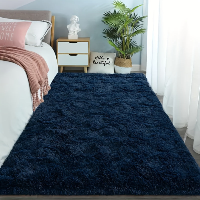Rectangular Shaggy Area Rug with Nine Color Labels and 3 x 5-Foot to 8 x 10-Foot Size Options