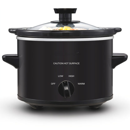 Mini Slow Cooker 1.5QT & 2.0QT with Adjustable Temperature Ceramic Crock & Glass Lid, Small Slow Cooker for Sauces Dips Soups Stews