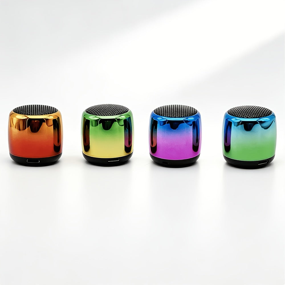 Thumb-Sized Mini Wireless Bluetooth Speaker with Built-In Mic, TWS Pairing, 360° Stereo Surround Sound