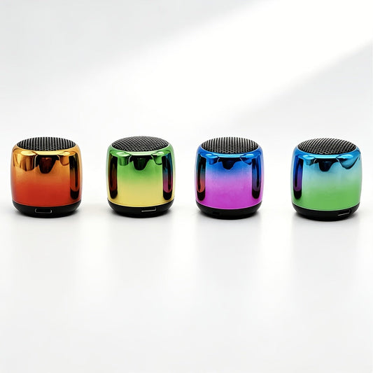 Thumb-Sized Mini Wireless Bluetooth Speaker with Built-In Mic, TWS Pairing, 360° Stereo Surround Sound