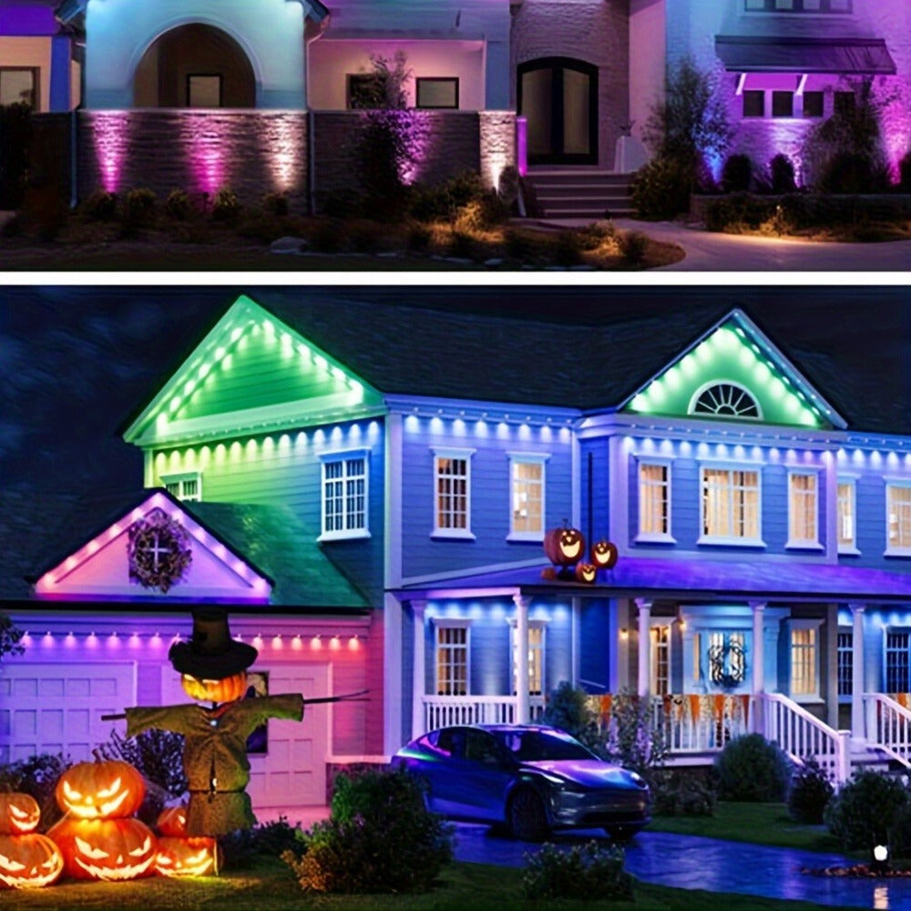 Permanent Outdoor Lights for Eaves RGB Color Changing, Music Sync, Dimmable, Timer, Multicolor & White