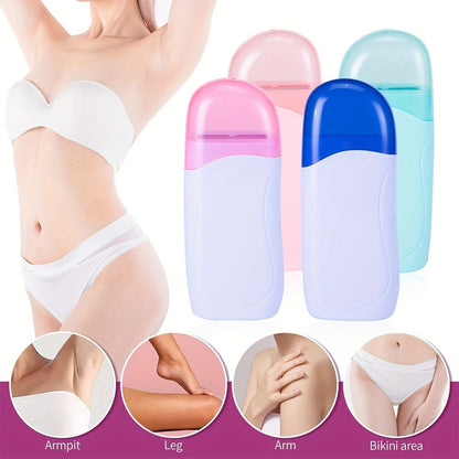 Wax Warmer Roller Kit for Hair Removal – Portable Electric Roll-On Soft Wax Heater for Women & Men, At-Home & Salon Waxing
