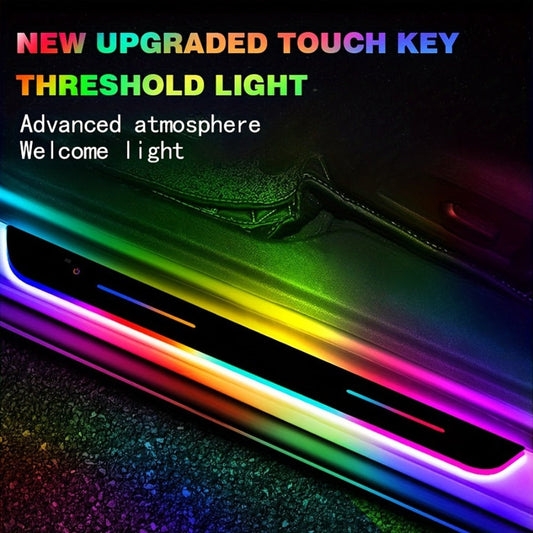 LED Door Threshold Welcome Light 4 Pack Wireless - Auto Motion Sensor, 7 Preset Colors, No Wiring