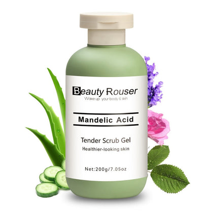 Exfoliating Body Scrub Gel with Aloe Vera, Rose & Chamomile Extract, Deep Cleansing Physical Scrub for Face & Body