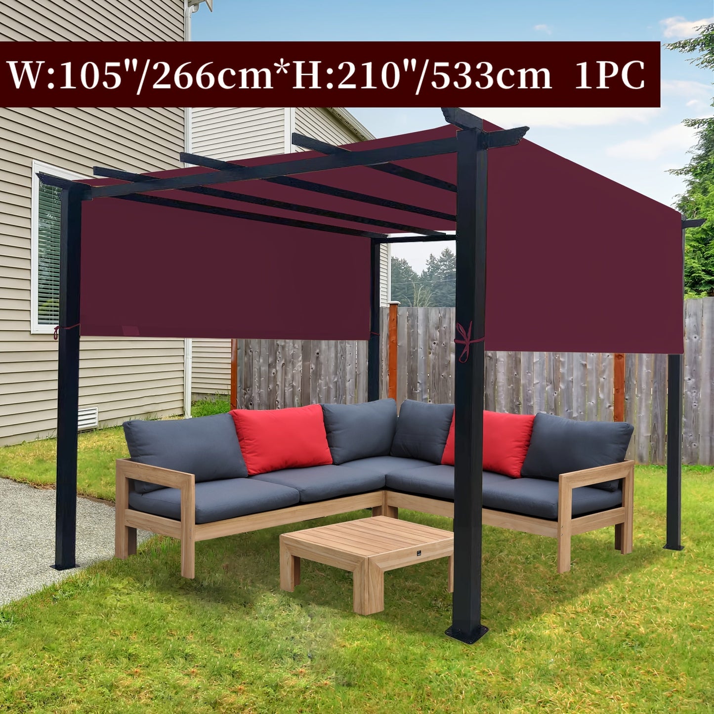Pergola Replacement Canopy Panel UV Sun Protection | Patio Shade Cover