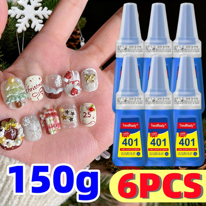 Waterproof Nail Adhesive Tabs with Nail Stickers 0.85oz Dropper Tip Bottle – Extra Strong Alcohol-Free Quick Release Long Wearing Salon