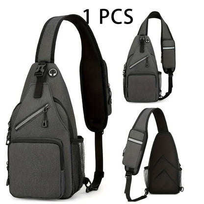 Lightweight Multi-Pocket Sling Crossbody Bag for Women and Men with Zip Compartments and 14 Color Styles