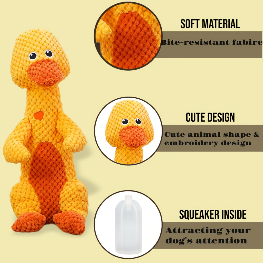 Dog Toy Squeaky Plush Deer or Frog Character for Chew, Tug, Fetch, Shake and Cuddle Play for All Breeds