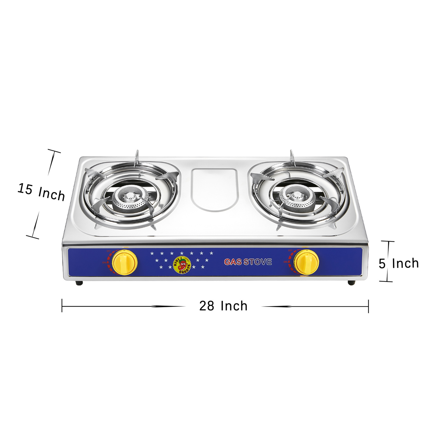 Propane Camping Stove Single & Double Burner, Stainless Steel Gas Cooker with Auto Ignition for Outdoor Cooking