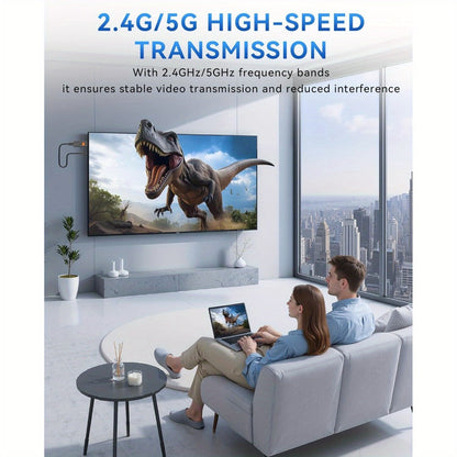 AirPlay Miracast Screen Mirroring Dongle 1080P - Wireless HDMI Display Adapter for iPhone Android Mac Windows PC to TV Projector