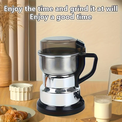 Electric Grain Grinder Mill, High-Speed Spice Coffee Herb Grinding Machine with Powerful Motor, Compact Design for Home Kitchen Use
