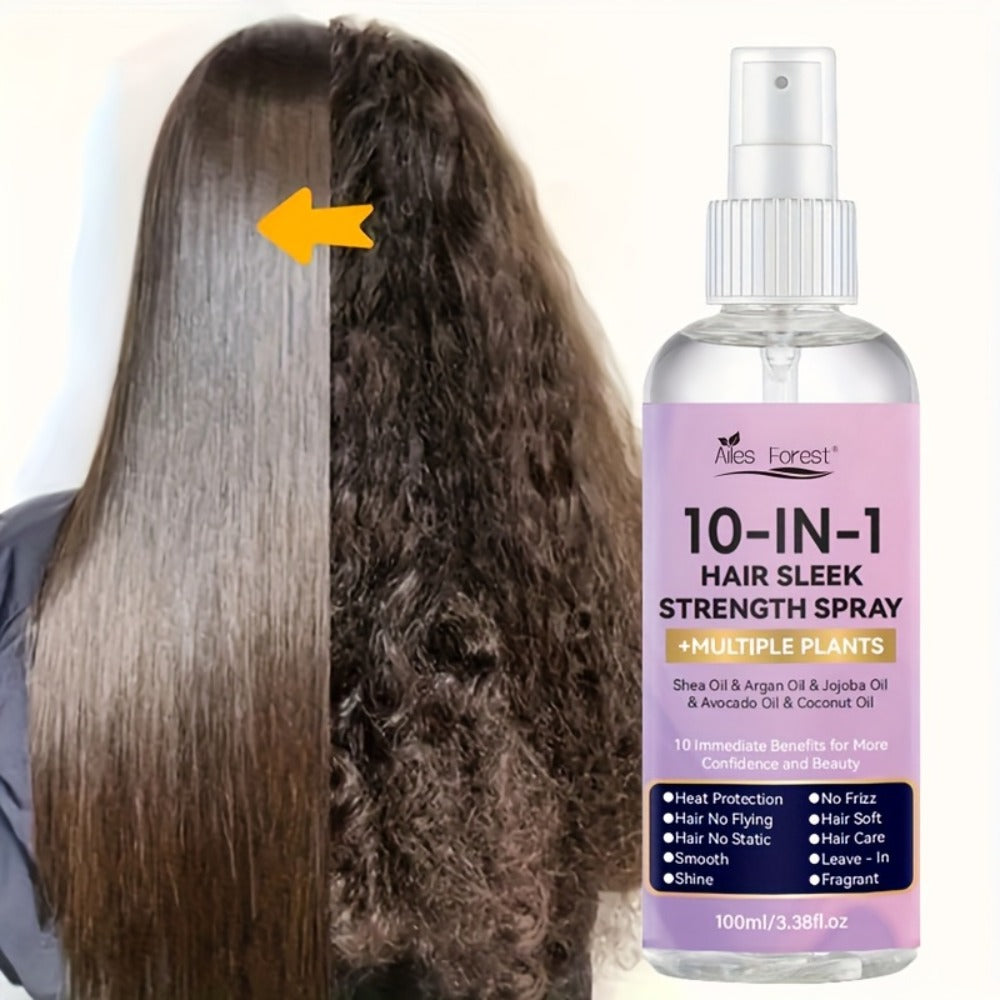 Leave-In Conditioner Spray 10-in-1 No-Rinse 100ml, Fragrance-Free Anti-Frizz Detangling Heat Protection