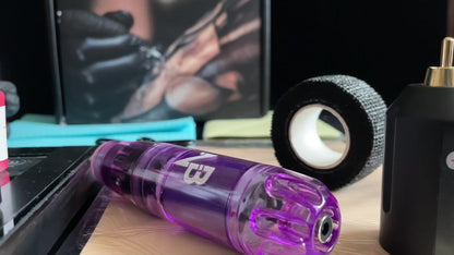Wireless Tattoo Gun Kit Complete Set 1500mAh Battery 10 Needles 7 Inks for Temporary Body Art, Festivals and Costumes