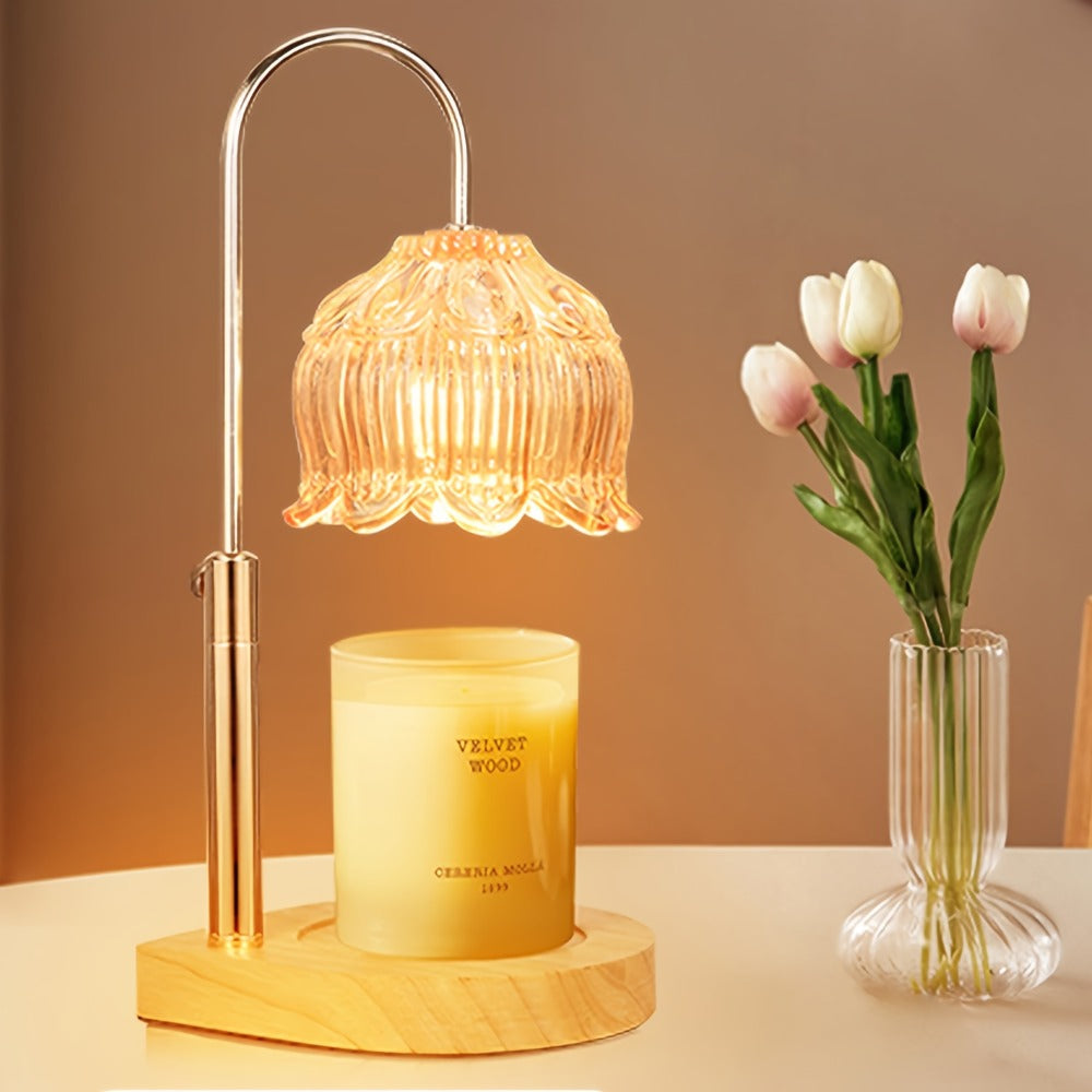Candle Warmer Lamp Adjustable Height Dimmable Flameless Scented Wax Melt Vintage Iron for Everyday Face, Beard and Body Grooming