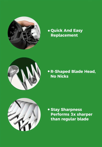Manscaping Trimmer for Men IPX7 Waterproof Electric Groin & Ball Trimmer Ceramic Blades LCD Battery Display Replaceable Head