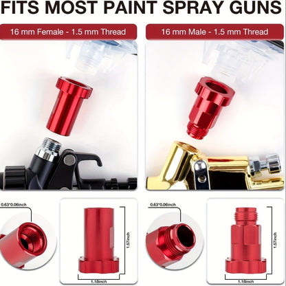 Disposable Paint Spray Gun Cup Liner & Lid System 50-Pack – Includes 50 Cup Liners, 50 Lids, Hard Cup with Retainer Ring