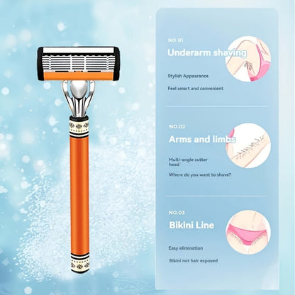 Double Edge Safety Razor Set for Men with 2 Handles & Stainless Steel Replacement Blades – Barber-Quality Close Shave Manual Shaving Kit