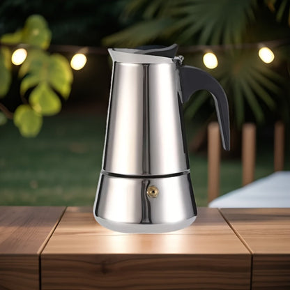 Stovetop Espresso Maker Moka Pot 9 Cup Stainless Steel Manual Coffee Brewer No Electricity Required for Strong Coffee Latte Espresso Home