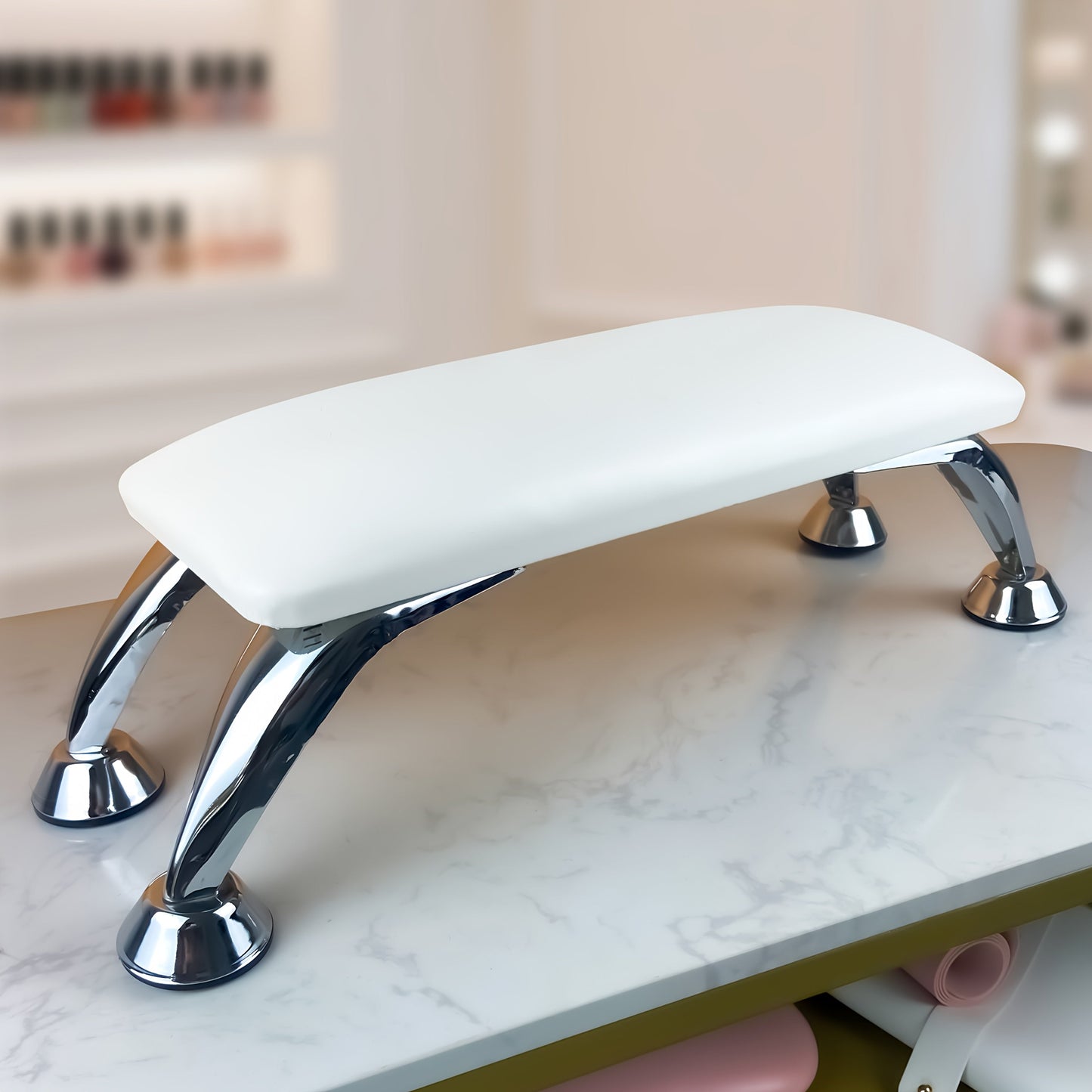 Nail Armrest Hand Pillow Professional Manicure Wrist Rest Cushion for Nail Salon Studio – Soft Hand Rest Support for Nail Tech Pink Black