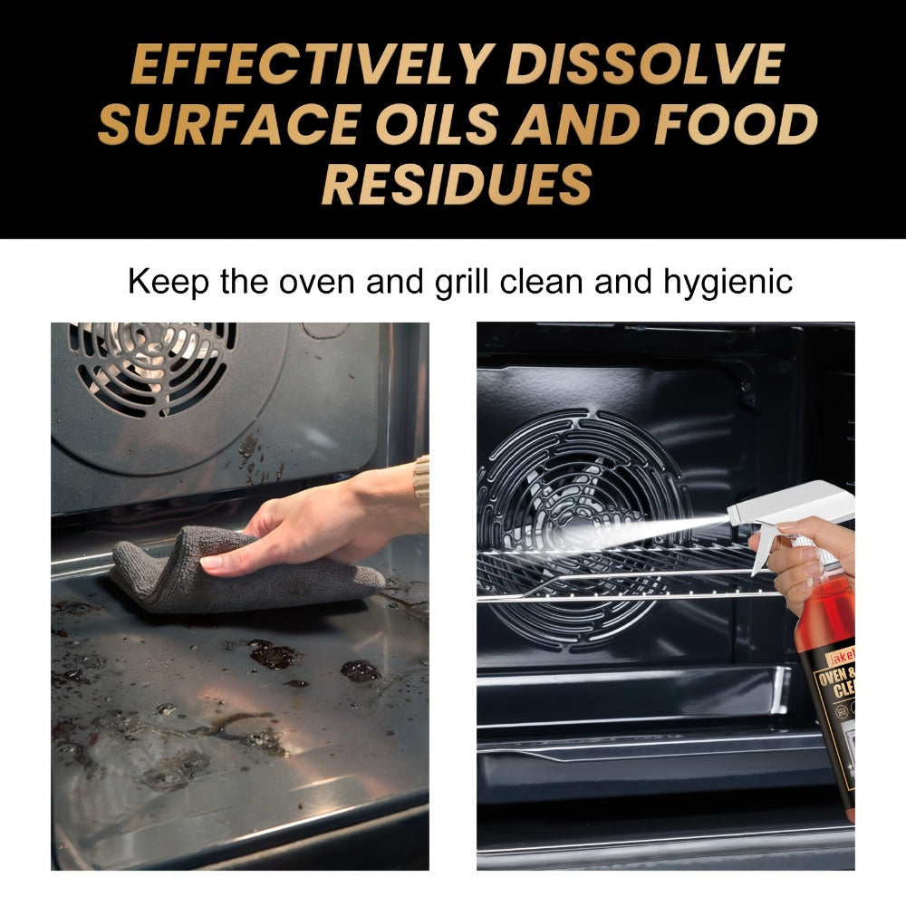 Oven Cleaner Foam Spray 3-Pack Stove & Grill Degreaser Removes Stubborn Baked-On Grease for Home Cooking, Dining and Outdoor Meals