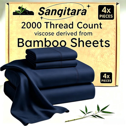 Cooling Fitted Sheet Bamboo Blend Ultra-Soft Deep Pocket Bed Sheet for Hot Sleepers Twin Full Queen King Size Machine Washable Breathable