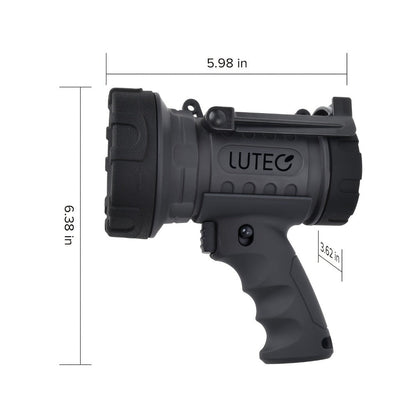 Rechargeable Spotlight Flashlight 1500LM Extremely Bright Handheld Searchlight, 4 Modes, Foldable Stand