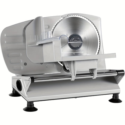 Electric Meat Slicer for Home, 6.7" Stainless Steel Blade, 150W Deli Food Slicer with Adjustable 0-15mm Thickness for Cold Cuts