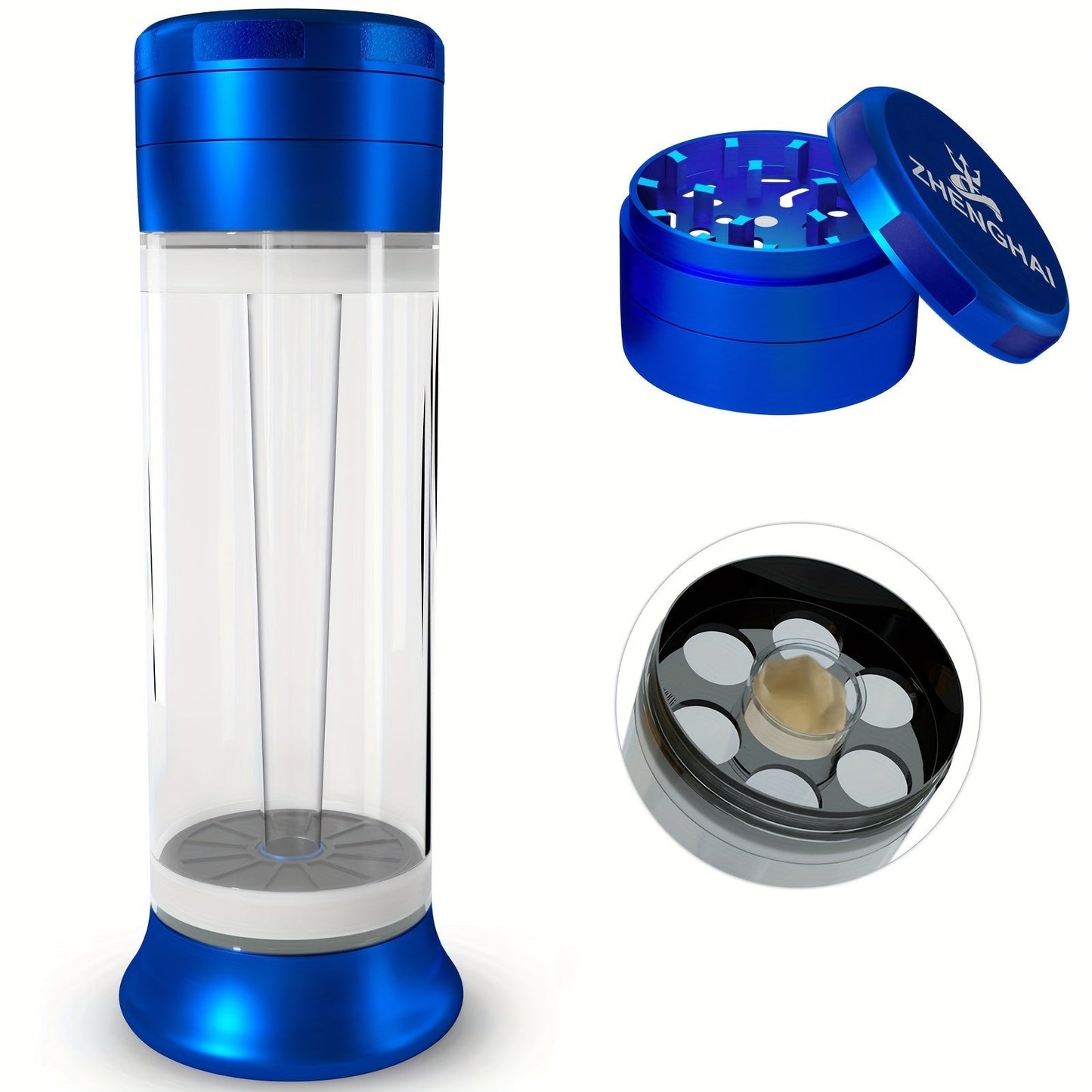 3-in-1 Zinc Alloy Spice Grinder Pre-Rolled Cone Loader 6-Hole Storage Rolling Machine for Entryways, Bedrooms and Living Spaces