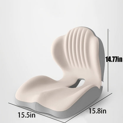 Hip & Lumbar Support Seat Cushion Ergonomic Memory Foam – Breathable High-Density Back Support Pillow for Office Chair