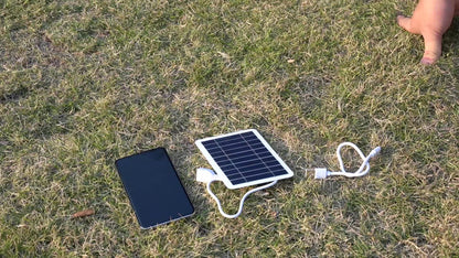 Solar Panel Phone Charger USB – Flexible Photovoltaic Outdoor Charging Panel with USB Cable, Portable Solar Power Generator for Camping, RV