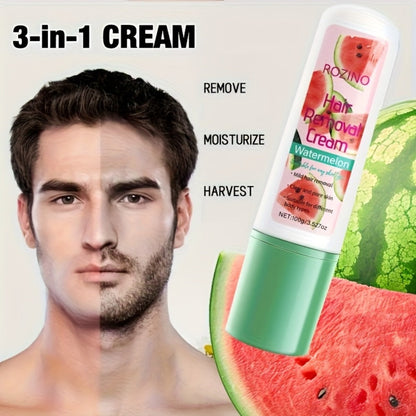 Hair Removal Cream ROZINO 100g Watermelon Roll-On Bottle with Carton for External Body Grooming