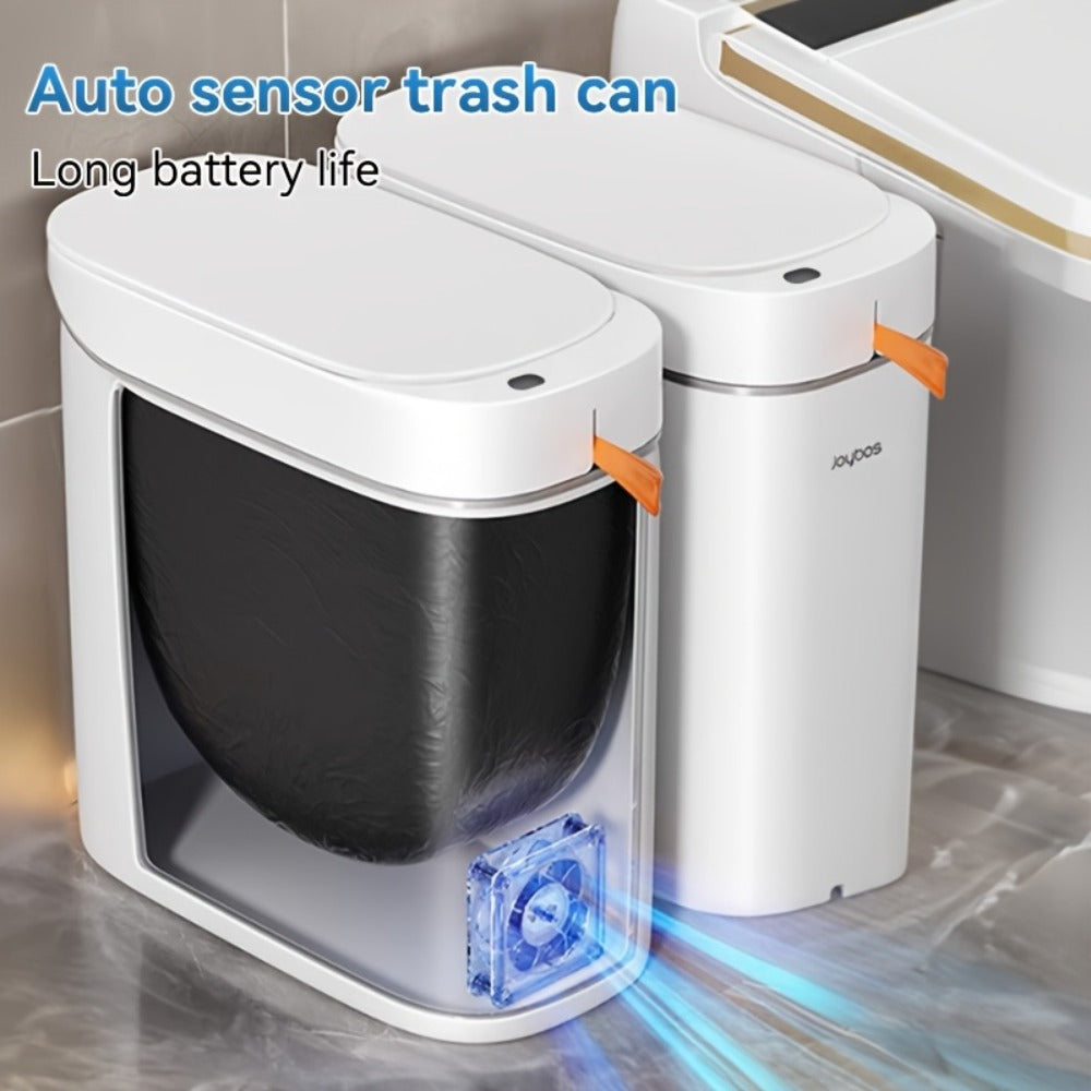 Sensor Trash Can Self-Emptying 3.8 Gallon with Drawstring Bags – Hands Free Infrared Smart for Home Cooking, Dining and Outdoor Meals