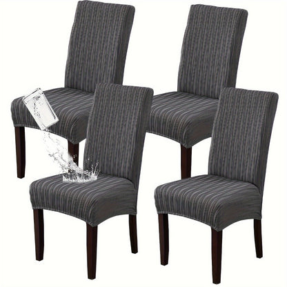 Dining Chair Covers Stretch Slipcovers Set of 4 or 6, Stain Resistant Removable Chair Protector for Home Kitchen Restaurant Wedding