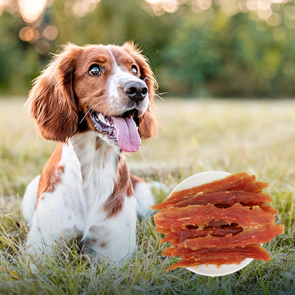Dog Jerky Treats Chicken & Duck – High Protein Low Fat Natural Training Reward Snacks for Small Medium Large Dogs Easily Digestible