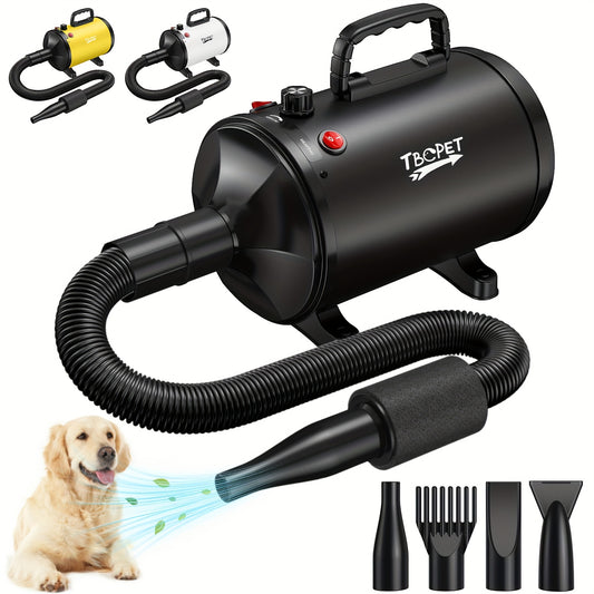 Dog Hair Dryer 3800W High Power – Professional Pet Grooming Blow Dryer with Adjustable Speed & Temperature Control