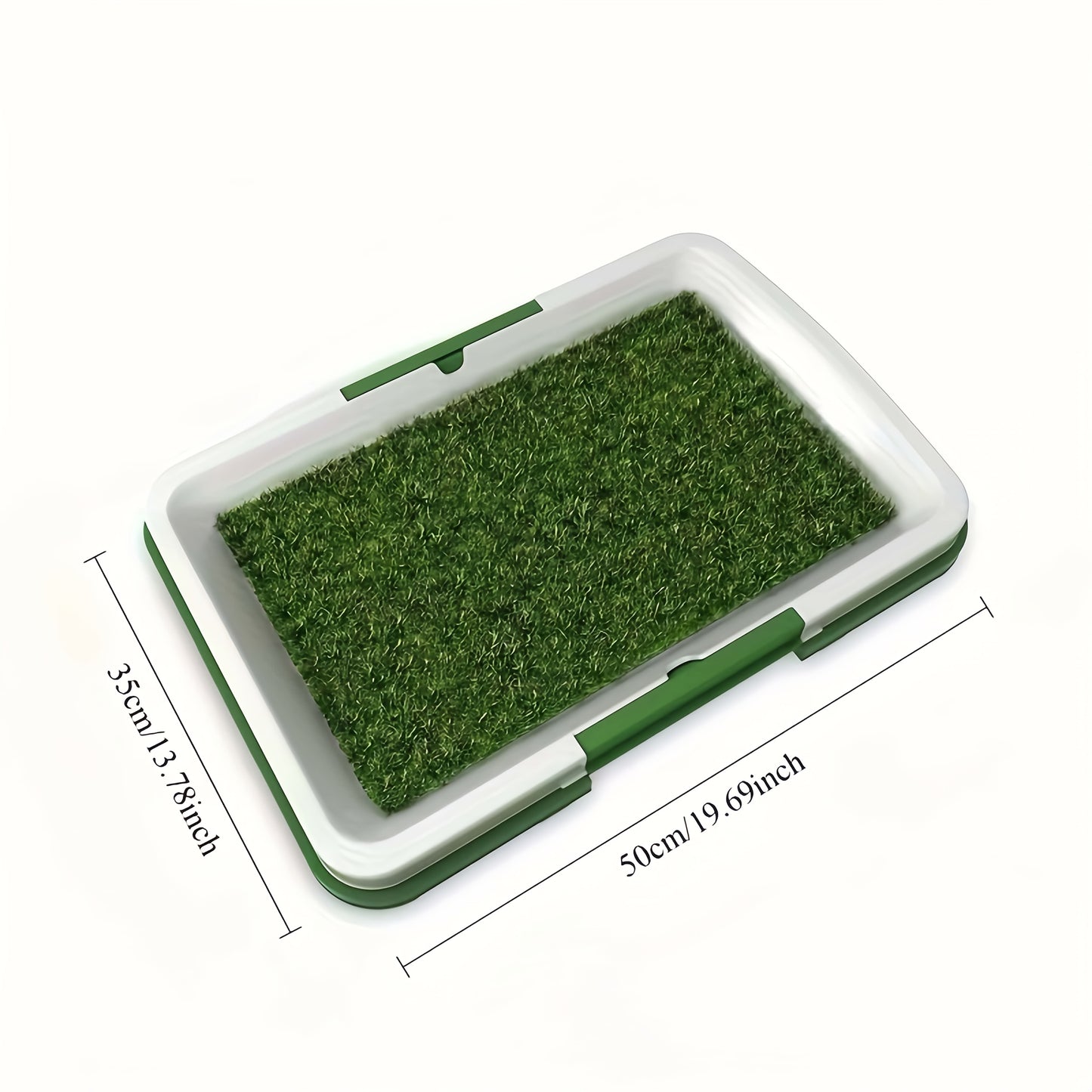 Artificial Grass Dog Potty Training Mat with Tray – Non-Slip Splash-Proof Indoor Puppy Toilet, Odor-Free 3-Layer Design