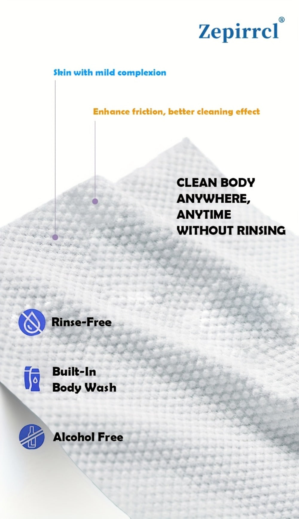 Disposable No-Rinse Soap Towel Sheets for Travel Camping Gym - Portable Foam Bath Towel for Bath Time, Home Spa and Personal Care