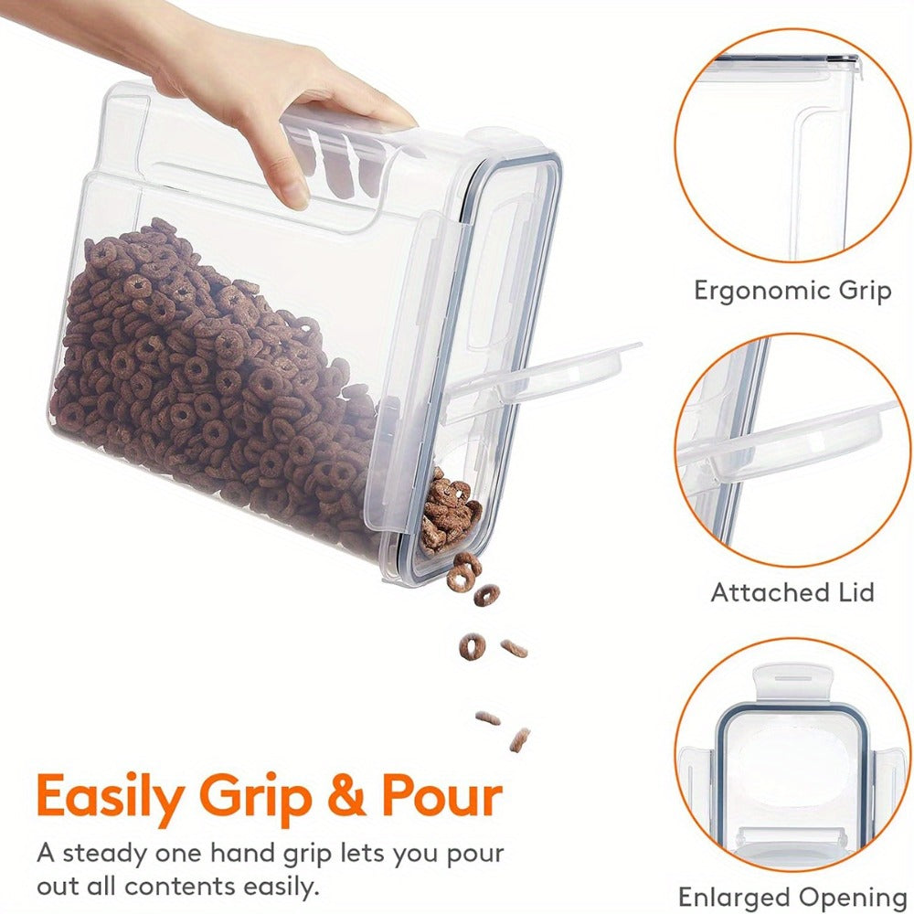 Pantry Jar Food Storage Organizer Eight-Piece Set with 84.54oz or 1.06-Gallon Canisters for Kitchen and Pantry Organization