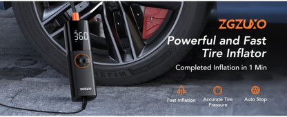 Tire Inflator Air Compressor 150PSI 12V DC Corded with LCD Display, Auto Shut-Off, 4 Preset Modes
