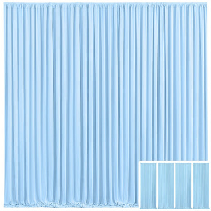 Elegant Fabric Backdrop Curtains 4pcs with Poles 59x85in Non-Transparent Wrinkle-Free Party Photo for an Everyday Personal Care Routine