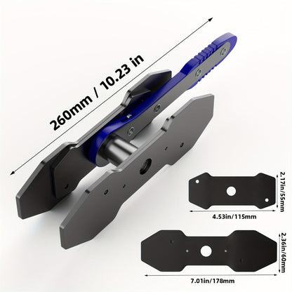 360-Degree Ratchet Brake Piston Compressor with Four Spreader Plates and Red Handle Pictured