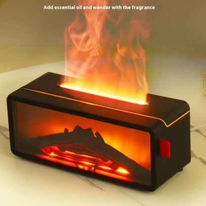 Electric Fireplace Humidifier 3D Flame Effect Aroma Diffuser 2-in-1 Cool Mist Humidifier for Entryways, Bedrooms and Living Spaces