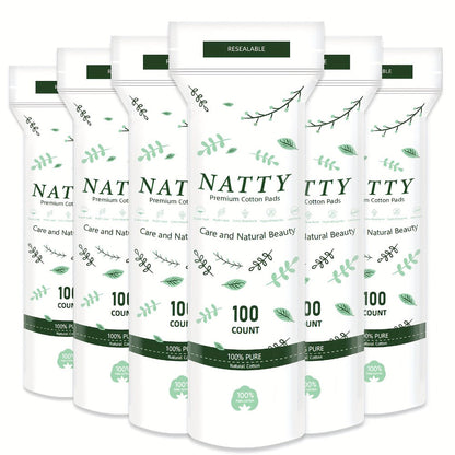 Makeup Remover Pads 600 Count Soft Hypoallergenic Lint-Free Cotton Rounds 360 Locking Edge Unscented Absorbent Disposable Face Pads