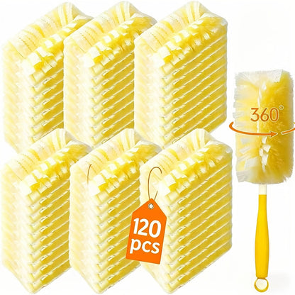Duster Refills 360 Degree Electrostatic Microfiber Disposable Dusting Refills with Handle for Entryways, Bedrooms and Living Spaces