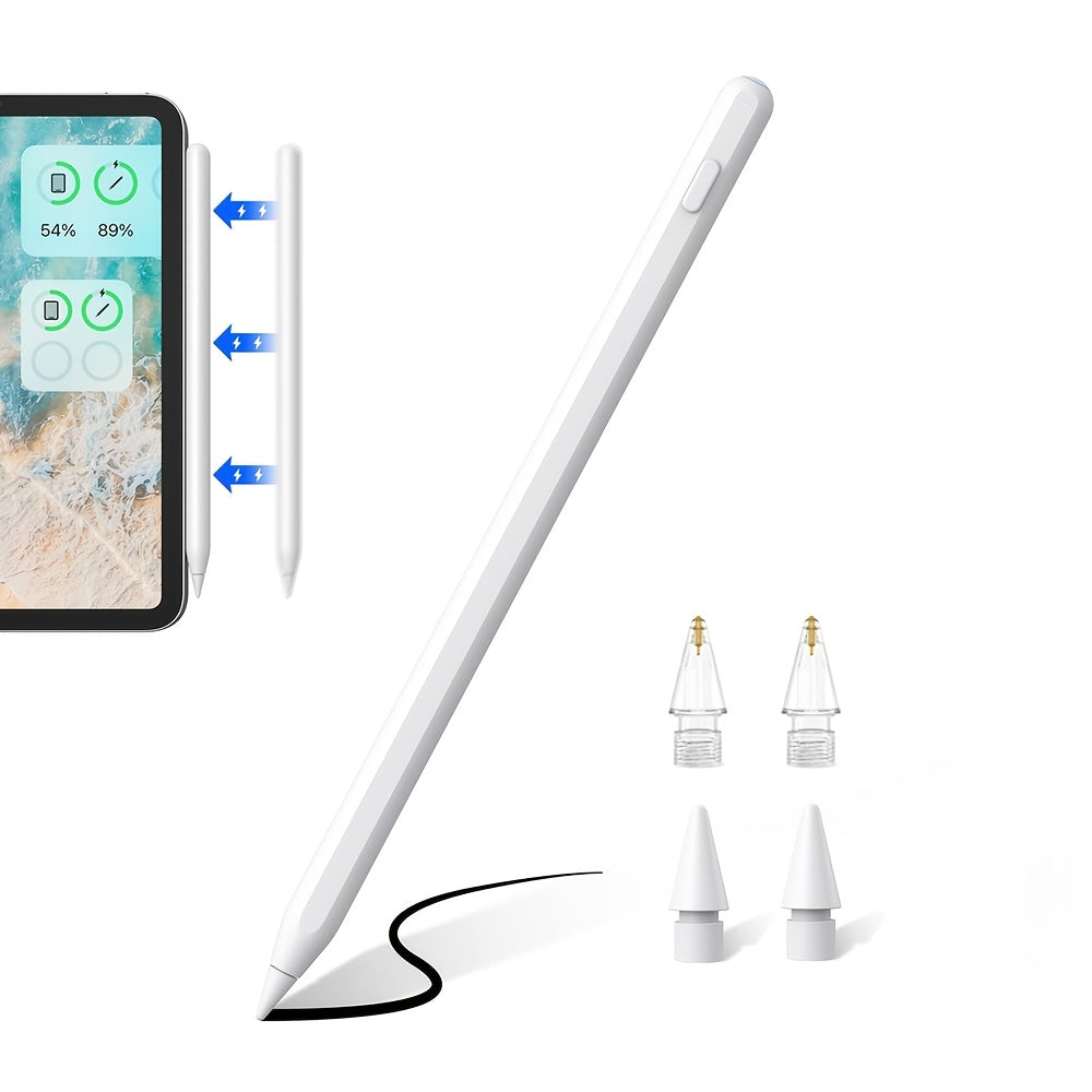 iPad Stylus Pen 2nd Generation, Palm Rejection Magnetic Charging USB Rechargeable, Compatible with iPad Air 5/4/3